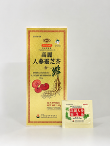 ชาโสมเกาหลีสารสกัดเห็ดหลินจือชนิดเม็ด 3 กรัม x 50 ซอง กล่องไม้ - Product Image 1