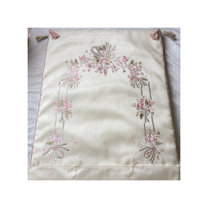 Antique Style Satin Silky Embroidered Cotton Table Cloth 70x108 Inches 240 GSM GOTS Certified Wrinkle Resistant Made In India - Product Image 1