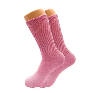 Calcetines Deportivos Largos de Algodón Rosa hasta la Pantorrilla para Mujer, Paquete de 3 Pares - Product Image 2