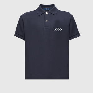 Polo en coton rouge uni avec logo pour uniforme scolaire enfant, personnalisable - Product Image 5