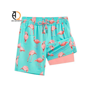 Shorts de bain pour hommes, taille élastique, shorts de plage - Product Image 1