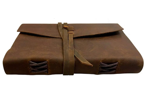 Cuadernos de Cuero Vintage Hechos a Mano con Acabado Rústico, Papel de Cuero sin Líneas, 300 Páginas, Libro de Cuero Suave para Hombre - Product Image 4