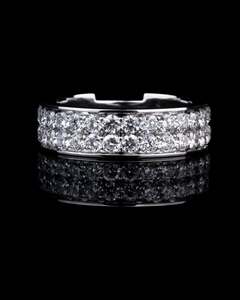 Anillos de Aro de Plata de Ley 925 con Moissanita VVS que Pasan la Prueba del Diamante, Estilo Hip Hop de Lujo - Product Image 6