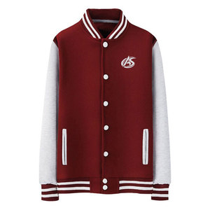 Chaqueta Letterman de talla grande al por mayor para uso en exteriores, chaqueta de invierno Letterman para hombre con cuello alto - Product Image 1