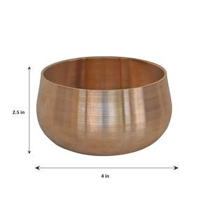 Bol à riz moyen en bronze Kansa fait main, idéal pour servir des Biryani, des Ramen, des nouilles, des macaronis, des spaghettis et des pâtes sur la table. - Product Image 2