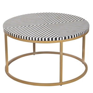 Modern Bone Inlay Coffee <b>Table</b> by FAIZA CRAFT Handmade with Storage for Living Room Hotels & More - Product Image 5
