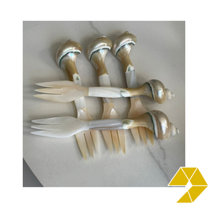 Cuchara de servir hecha a mano con conchas marinas de Vietnam para restaurantes costeros, servicio de postres, vajilla de resort, tiendas de regalos y compradores mayoristas - Product Image 2