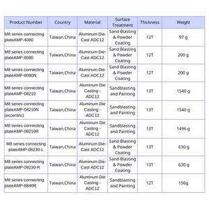 Plaque de base en aluminium extrudé (alliage ADC12/SS41) / Équipement d'automatisation / Postes de travail / Systèmes de cloisons / Cadre - Product Image 2