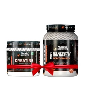 Patanjali Nutrela Sports Whey Performance Choc-Irish 1 kg + Creatina Monohidrato 100 g Combo Pack - Apoyo Inmunológico, 3 Años de Duración - Product Image 1