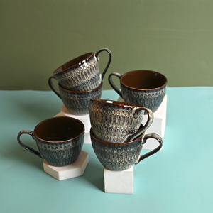 Imperial New Bone China Ceramic Tea <b>Cups</b> <b>Set</b> of 6 - Product Image 3