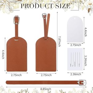 Etiqueta de Equipaje de Cuero PU de Primera Calidad, Color Marrón, para Viajes, Accesorios de Equipaje para Avión, Venta al Por Mayor - Product Image 5