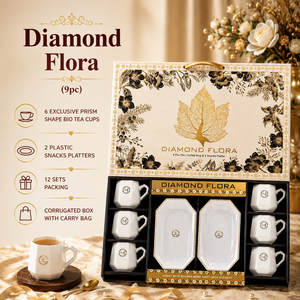 Luxury Floral Tea Cup Gift <b>Set</b> 2 Ceramic Screen Printed Snack Platters Boxed <b>Beverage</b> Tableware Carry Bag Mother's Day New Year - Product Image 4