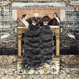 Tejido de cabello natural remy crudo de alta calidad de la mejor calidad. Tejido de cabello ondulado natural remy indio virgen 100% mejor. - Product Image 1