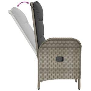 Ensemble de salle à manger de jardin gris foncé - Product Image 6