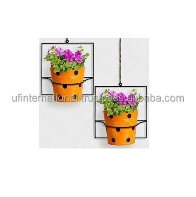 Confezione Da 3 Fioriere In Metallo Da Appendere Alla Ringhiera - Stile Campagna Con Ganci Staccabili - 28 Cm - 3