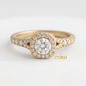 Luxury Silver Plated Round Brilliant Cut Lab Grown Diamond <b>Split</b> Shank Pave Engagement Wedding <b>Ring</b> for Women Gift Party - Product Image 6