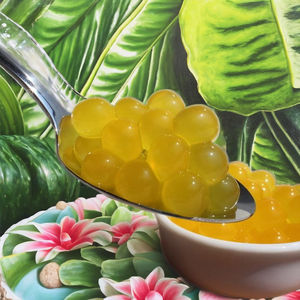 Perlas de Tapioca Transparentes Rojo Rubí Pinshan Honeydew, 3.2 kg, en Lata, para Té de Burbujas - Product Image 4