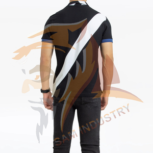 เสื้อโปโลชายคุณภาพดีที่สุด พิมพ์โลโก้ตามสั่ง ผ้าฝ้ายระบายอากาศดี ไร้ตะเข็บ แขนสั้น สำหรับผู้ชาย - Product Image 6