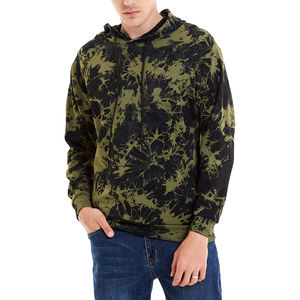Sweat-shirts à capuche tie-dye pour hommes, en tissu polaire, avec logo personnalisé, en coton mélangé de haute qualité, en vente. - Product Image 1