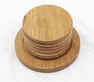 Handmade Wooden Cup Coasters – Rustic Natural Wood <b>Drink</b> Coaster Set for Coffee, Tea, Glasses, Mugs, Dining Table and Stylish - Product Image 2