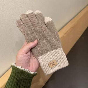 Unisex Winter Sports <b>Gloves</b> Waterproof Jacquard Design for Outdoor Skiing Driving Velvet Thickened Knitted Fashionable <b>Gloves</b> - Product Image 3