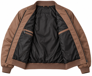 Chaqueta Bomber de Nailon con Logotipo Personalizado Bordado al por Mayor para Hombre, Chaqueta de Moda Térmica Gruesa Informal de Lona para Invierno - Product Image 5