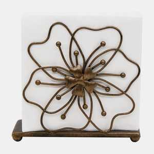 Porte-boîte à mouchoirs en métal en forme de sapin de Noël vert avec découpes en étoile, support décoratif autoportant pour table - Product Image 5