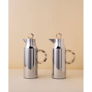 Thermos isotherme en acier inoxydable industriel avec motif floral et poignée en bois pour la cuisine - Product Image 4
