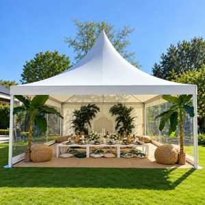 Nouvelle Tente Pagode Transparente en PVC avec Structure en Acier MS Enduit, Style Simple, Imperméable, pour Mariages, Expositions, Événements et Jardins en Extérieur - Product Image 1