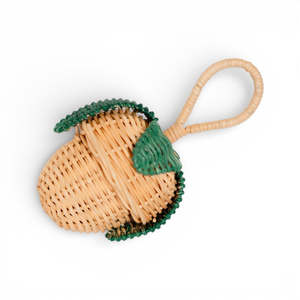 Sonajero de ratán natural para bebés, juguete mordedor hecho a mano, ecológico, para recién nacidos. - Product Image 3