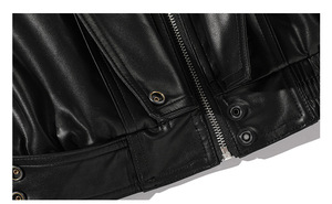 2026 New Custom Design High Quality <b>Leather</b> <b>Jacket</b> Wholesale Price <b>Men</b> <b>Leather</b> <b>Jacket</b> Custom Logo and four Pockets - Product Image 6