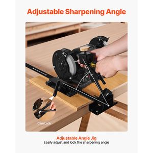 Sistema di affilatura Pro Grind Power con supporto multi-grind per smerigliatrice da banco da 6 e 8 pollici, barra di supporto per utensili e blocco di fissaggio - Product Image 4