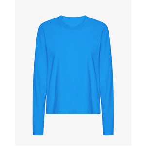 Camiseta de Manga Larga para Mujer, 100% Algodón Suave, Corte Regular, Cuello Redondo, Bloques de Color, Estilo Casual, para Otoño - Product Image 1