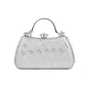 Bolso de noche elegante plateado P24186 - Product Image 1