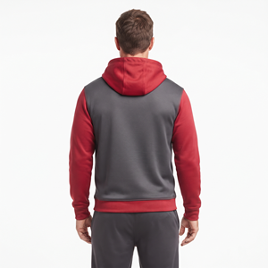 Sweat à capuche tricoté pour homme 2026, coupe classique, couleur contrastante, en polyester, avec poche kangourou, vêtement de sport décontracté, logo personnalisé - Product Image 6
