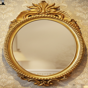 Gold Framed <b>Wall</b> <b>Mirror</b> with Classic Curved Design Premium Finish Perfect Accent for Living Room Bedroom - Product Image 5