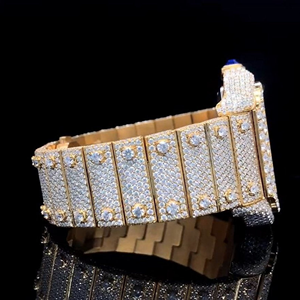 Reloj Clásico Personalizado para Hombre con Diamantes Cultivados en Laboratorio, Estilo Hip Hop, Joyería de Diamantes, Mejor Calidad, Precio al por Mayor - Product Image 4