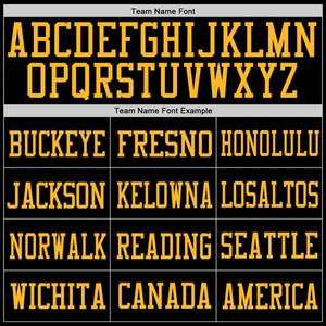 Maillot de football personnalisé noir, blanc et or en maille respirante, extensible dans quatre directions, pour l'entraînement des équipes de football américain - Product Image 5