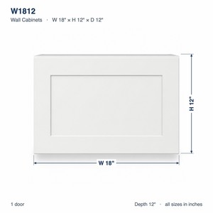 ตู้แขวนผนังครัวสีขาวขนาด 18 x 12 นิ้ว แบบ Shaker ยี่ห้อ Private Label สำเร็จรูป (RTA) ผลิตโดย OEM จากเวียดนาม - Product Image 6