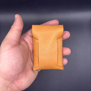 Cartera de Cuero Moderna sin Costuras, Tarjetero Minimalista de Cuero Genuino, Delgado, sin Costuras, para Tarjetas de Visita, DIY SLW-0016 - Product Image 1
