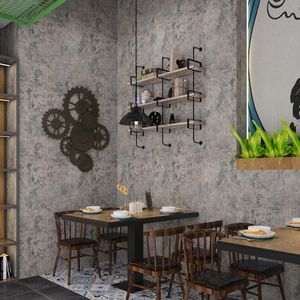 Carta da Parati Adesiva Effetto Cemento Stile Industriale, Grigia, Impermeabile, Rimovibile, Decorativa per Pareti - Product Image 2