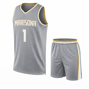 Fabricant d'uniformes de basketball OEM, maillots et shorts de basketball personnalisés, marque privée, grandes tailles, 100% polyester, pour les ligues d'équipes - Product Image 2