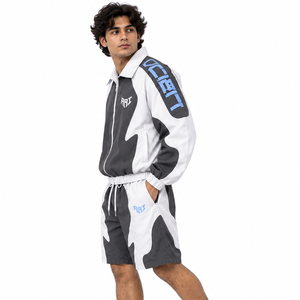 Ensemble de survêtement coupe-vent premium pour homme : veste à quart de zip, short, streetwear, coupe-vent sportif, vestes et sweats à capuche personnalisables avec logo - Product Image 5