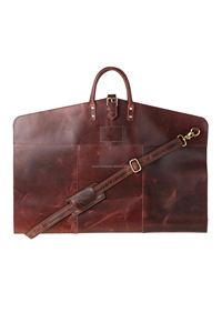 Portador de traje de cuero de alta calidad, bolsa de viaje hecha a mano personalizada, características a prueba de polvo colgantes, padrinos de boda plegables, 2017 - Product Image 4