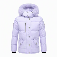 Blouson matelassé à capuche bleu roi pour homme, avec garniture en fourrure sur le devant, coupe-vent, respirant, manteau d'hiver décontracté, coupe ample, en polyester rembourré et doublure polaire