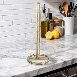 Paper Towel Holder Countertop Hand Forged Solid Paper Towel Stand for Kitchen Bathroom <b>Sink</b> Dining Table & Vintage Roll Holders - Product Image 2