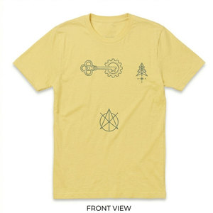 เสื้อยืดพิมพ์ลายคนรักการเดินทางแบบเรียบง่ายสำหรับเสื้อผ้าผจญภัย สีเหลืองอ่อน 2026 - Product Image 1