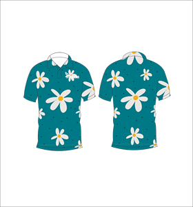เสื้อโปโลพิมพ์ลายดอกไม้แบบกำหนดเอง แขนสั้น สวมใส่สบาย เหมาะสำหรับกอล์ฟ เทนนิส ชุดทีมฤดูร้อน - Product Image 1