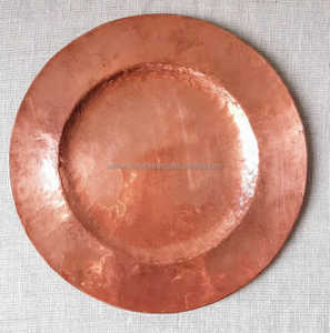 Assiette de service en cuivre poli miroir haute brillance – Assiette de base de luxe pour événements et repas hôteliers - Product Image 5