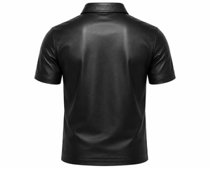เสื้อเชิ้ตแขนสั้นผู้ชาย ผ้าถัก ระบายอากาศได้ดี คอปกพับได้ สวมใส่สบาย เหมาะสำหรับฤดูหนาว - Product Image 3
